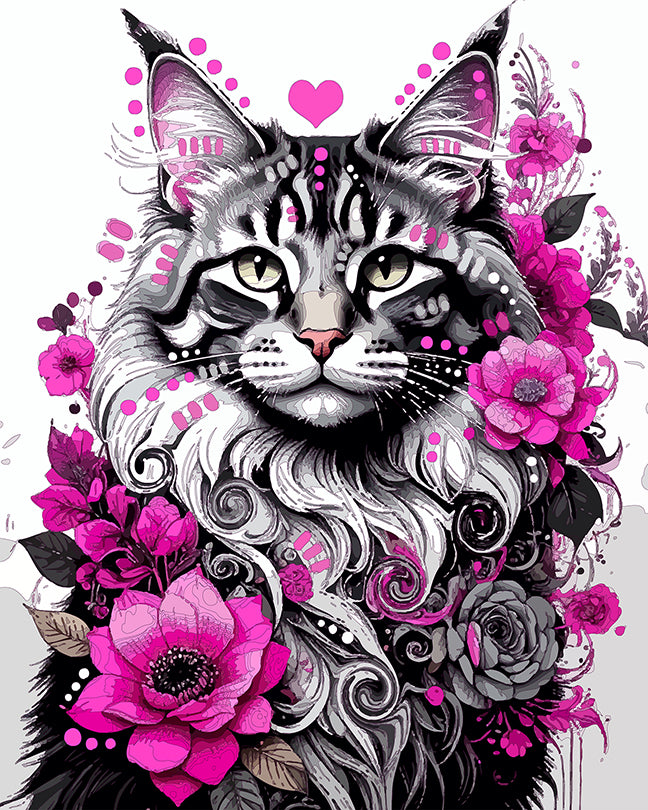 The Adorned Maine Coon Mini Print (Ltd. Edition) (100925)