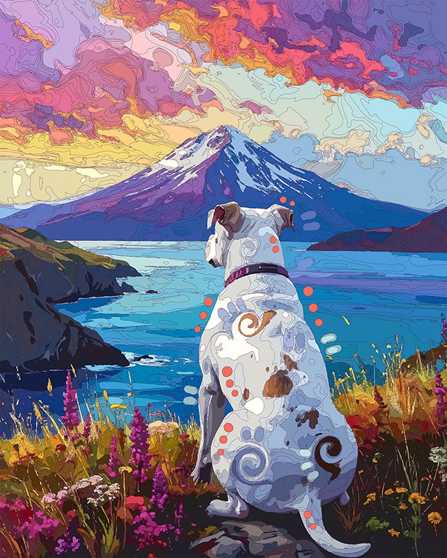 The Aleutian Islands View Pittie Mini Print (Ltd. Edition) (082726)