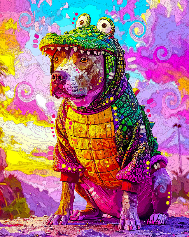 The Alligator Suit Pittie Mini Print (Ltd. Edition) (100625)