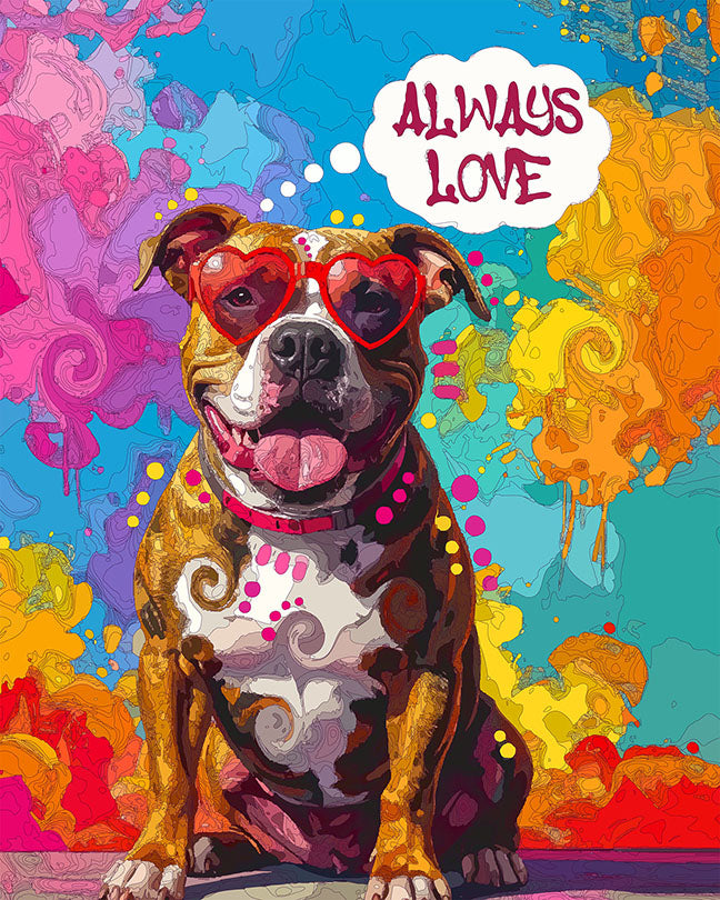 The Always Love Thinking Pittie Mini Print (Ltd. Edition) (030326)