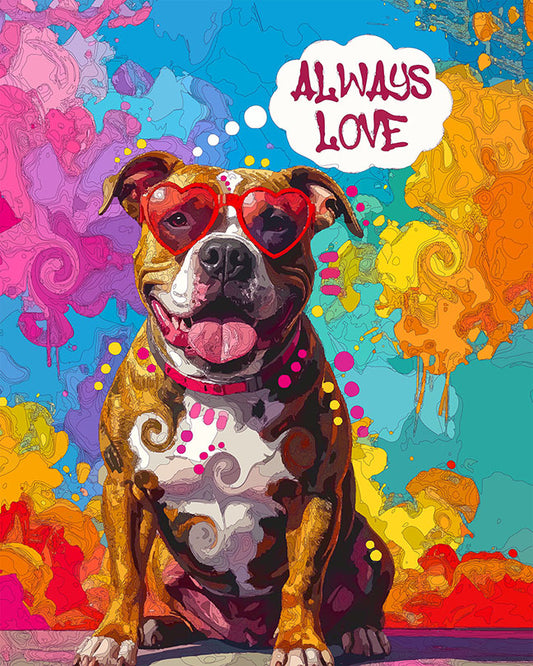 The Always Love Thinking Pittie Mini Print (Ltd. Edition) (030326)