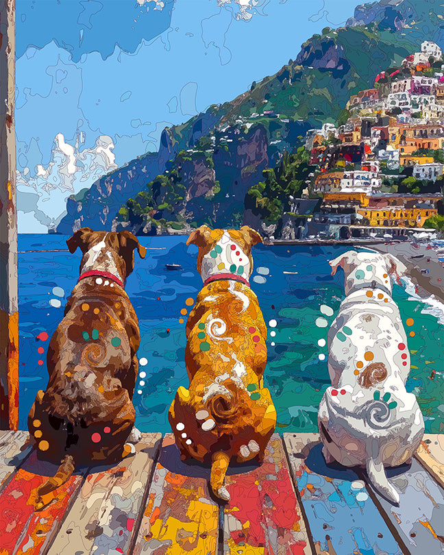The Amalfi Afternoon Pitties Mini Print (Ltd. Edition) (091526)