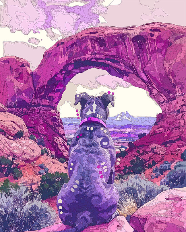 The Arches View Pittie Mini Print (Ltd. Edition) (080326)