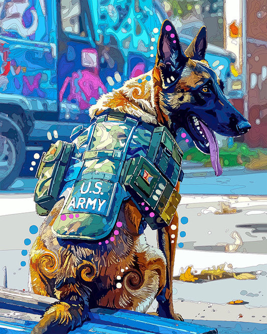The Army Malinois Mini Print (Ltd. Edition) (040826)