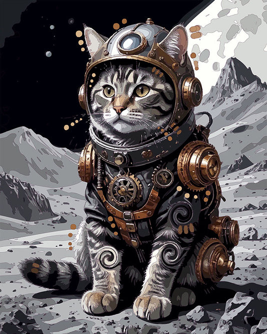 The Astro Steampunk Tabby Mini Print (Ltd. Edition) (042926)
