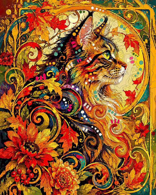 The Autumn Time Longhair Mini Print (Ltd. Edition) (092426)