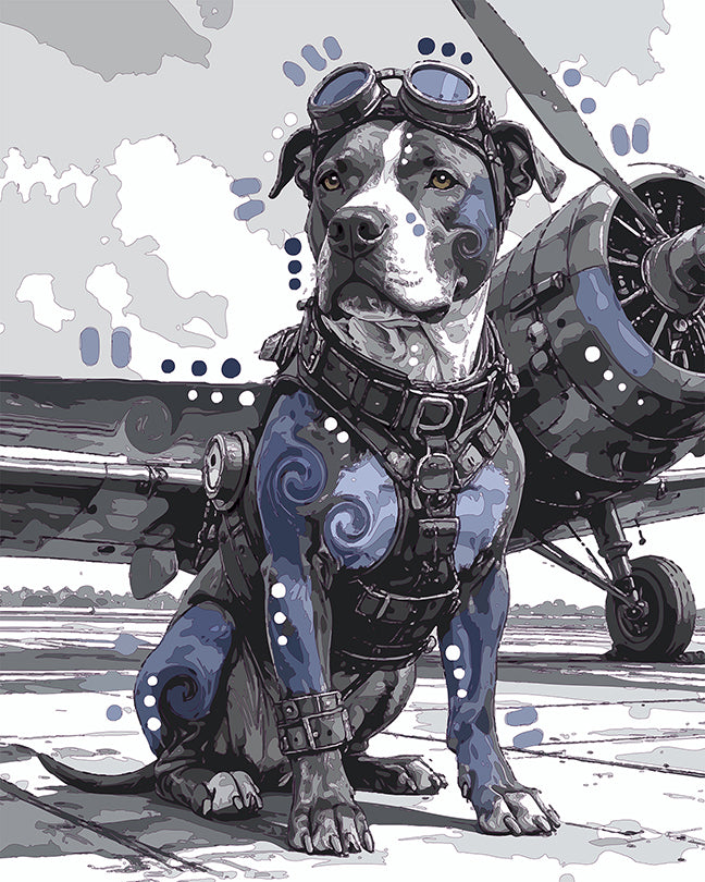 The Aviation Hero Pittie Mini Print (Ltd. Edition) (061826)