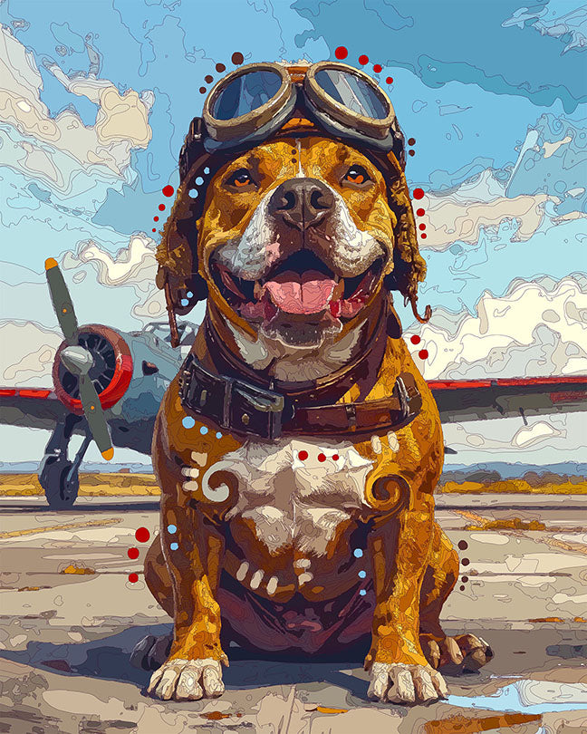 The Aviation Pittie Mini Print (Ltd. Edition) (012726)