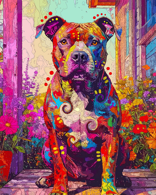 The Back Door Pittie Mini Print (Ltd. Edition) (082225)