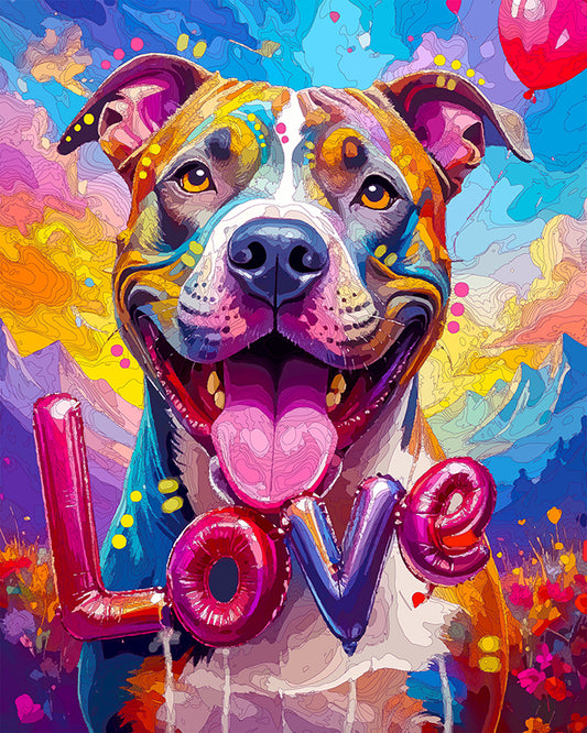 The Balloons Of Love Pittie Mini Print (Ltd. Edition) (082825)