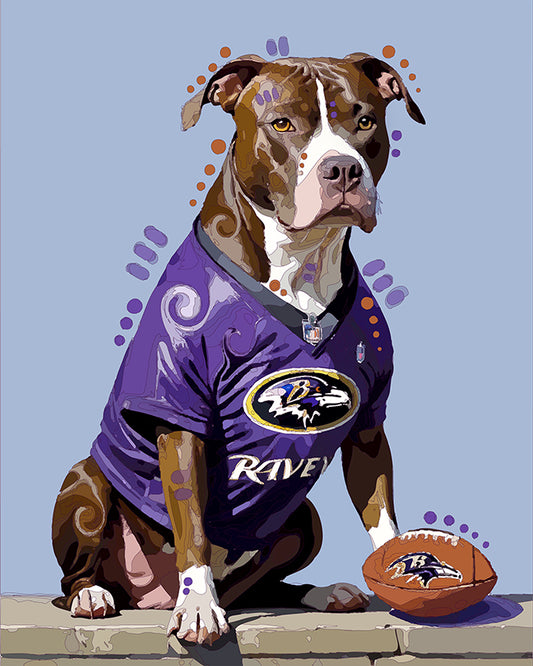 The Baltimore Ravens Pittie Mini Print (Ltd. Edition) (102725)
