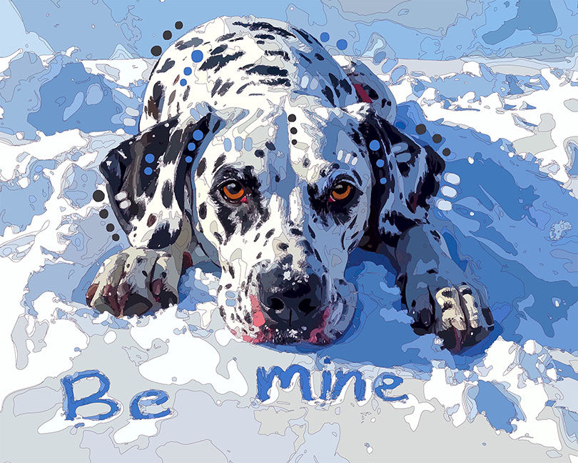 The Be Mine Snow Dalmatian Mini Print (Ltd. Edition) (021726)