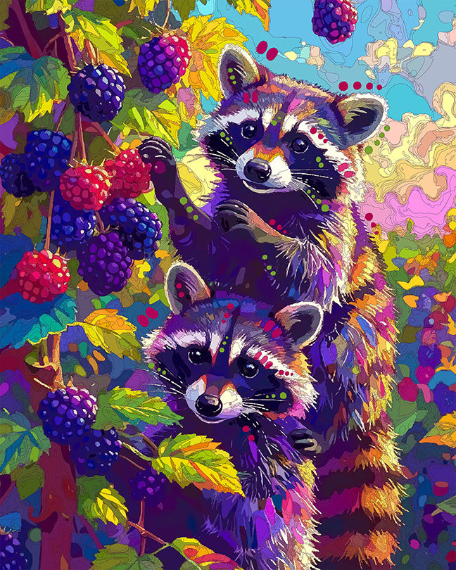 The Big Boosted Blackberry Thieves Mini Print (Ltd. Edition) (080626)