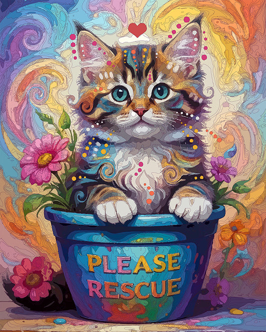 The Blooming Rescue Kitten Mini Print (Ltd. Edition) (101725)
