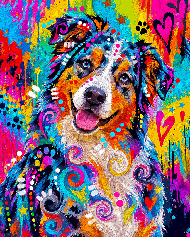The Blue Merle Aussie Mini Print (Ltd. Edition) (092226)