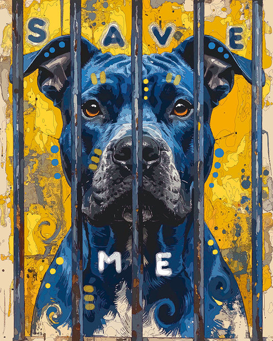 The Blue Pittie Plea Mini Print (Ltd. Edition) (020426)