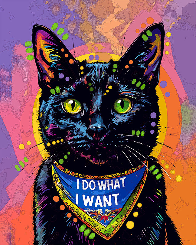 The Bossy Black Cat Mini Print (Ltd. Edition) (043026)