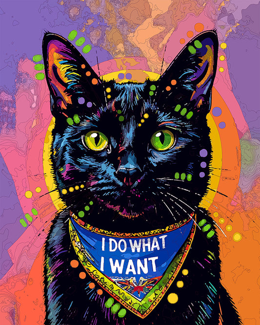 The Bossy Black Cat Mini Print (Ltd. Edition) (043026)