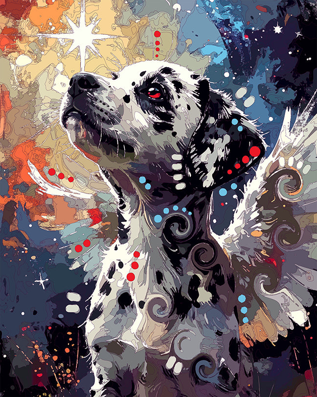 The Brightest Star Dalmatian Pup Angel Mini Print (Ltd. Edition) (091026)