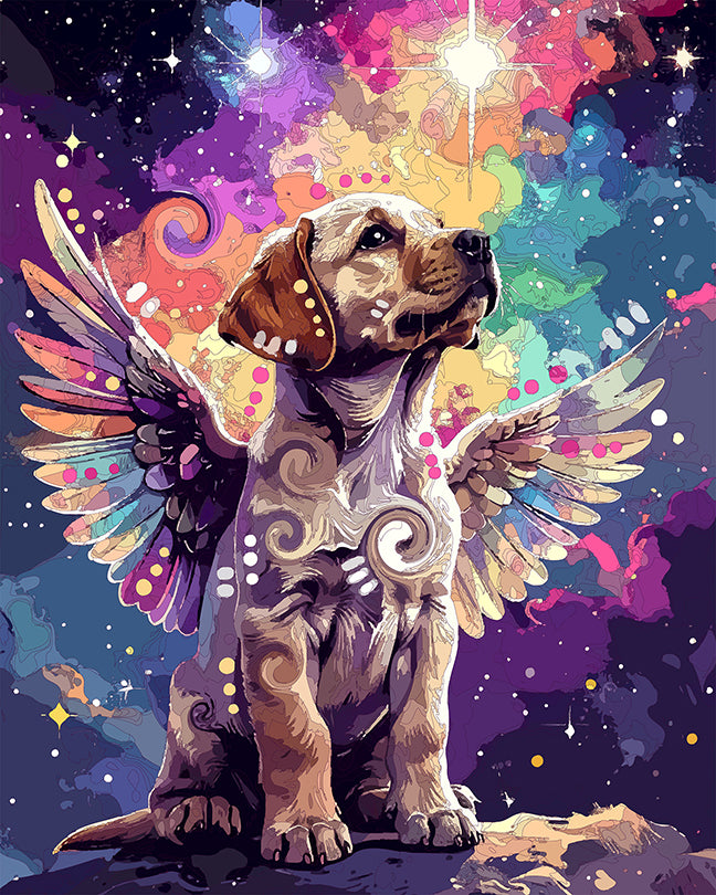 The Brightest Star Lab Pup Angel Mini Print (Ltd. Edition) (090726)
