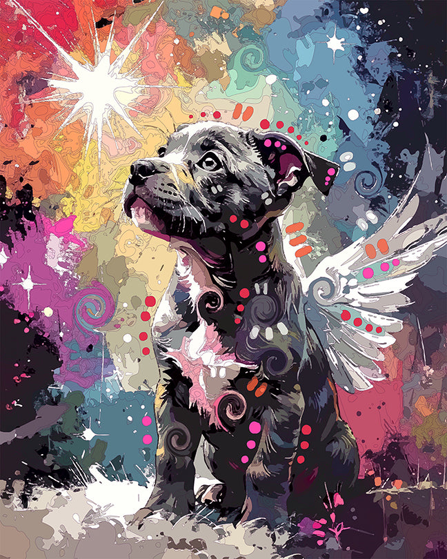 The Brightest Star Pit Pup Angel Mini Print (Ltd. Edition) (090326)