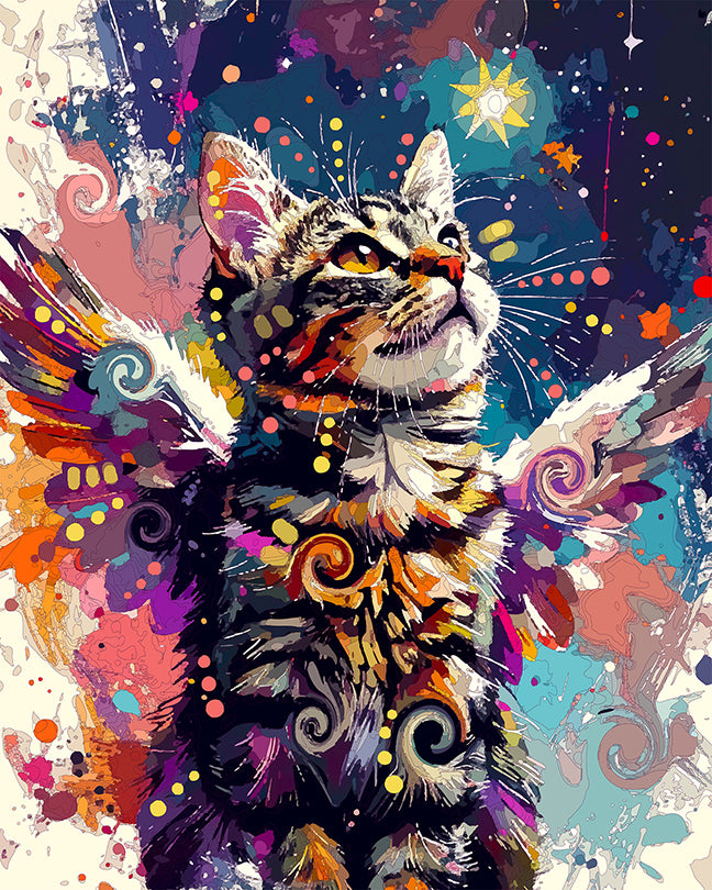 The Brightest Star Tabby Angel Mini Print (Ltd. Edition) (090226)