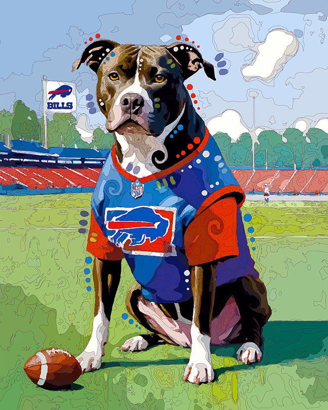 The Buffalo Bills Pittie Mini Print (Ltd. Edition) (102425)