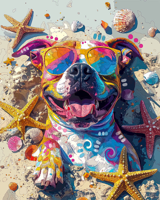 The Buried Beach Pittie Mini Print (Ltd. Edition) (082025)