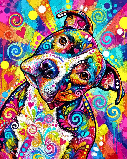 The Bursting Tilt Love Pittie Mini Print (Ltd. Edition) (100726)