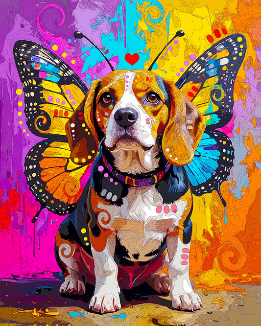 The Butterfly Beagle Mini Print (Ltd. Edition) (090425)