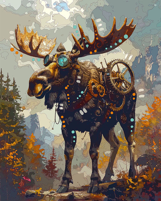 The Canadian Steampunk Moose Mini Print (Ltd. Edition) (032326)