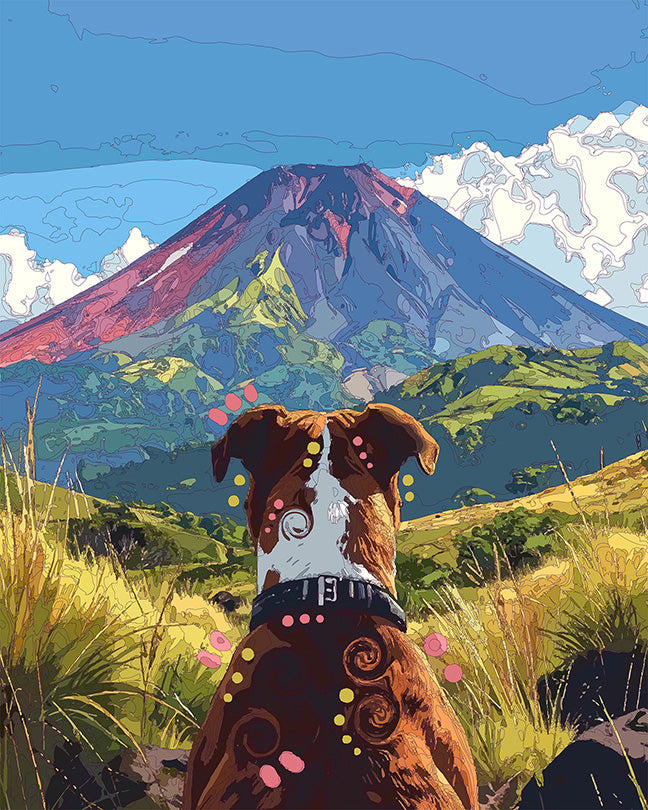 The Capulin Volcano View Pittie Mini Print (Ltd. Edition) (082826)