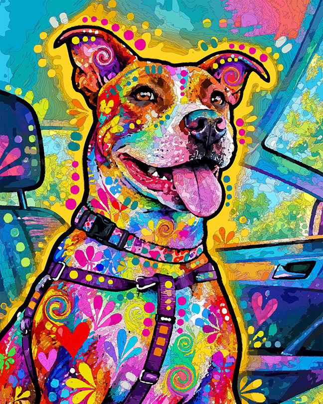 The Car Seat Crusader Pittie Mini Print (Ltd. Edition) (100726)