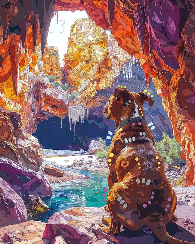 The Carlsbad Caverns View Pittie Mini Print (Ltd. Edition) (082026)