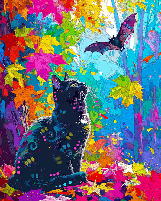 The Cat Bat Encounter Mini Print (Ltd. Edition) (091925)
