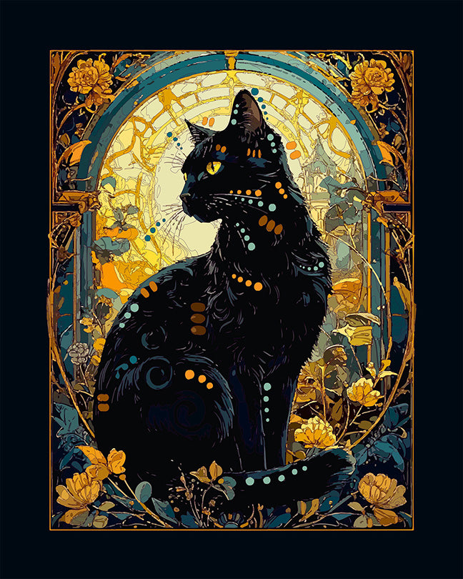 The Cat Nouveau Mini Print (Ltd. Edition) (081726)