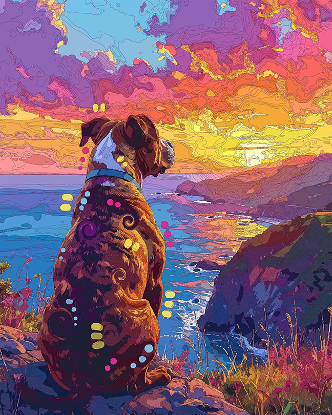 The Channel Islands View Pittie Mini Print (Ltd. Edition) (082026)
