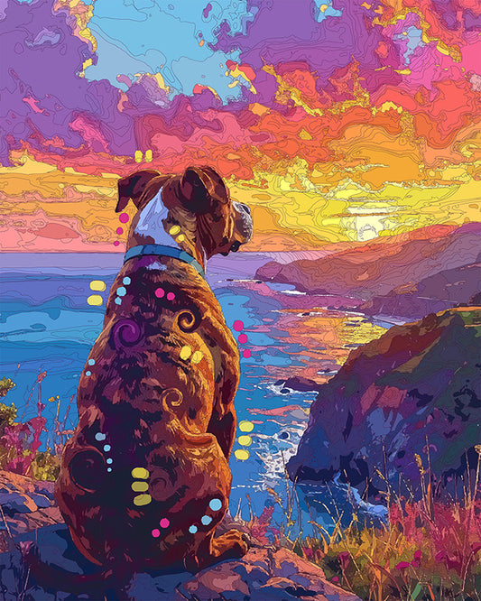 The Channel Islands View Pittie Mini Print (Ltd. Edition) (082026)