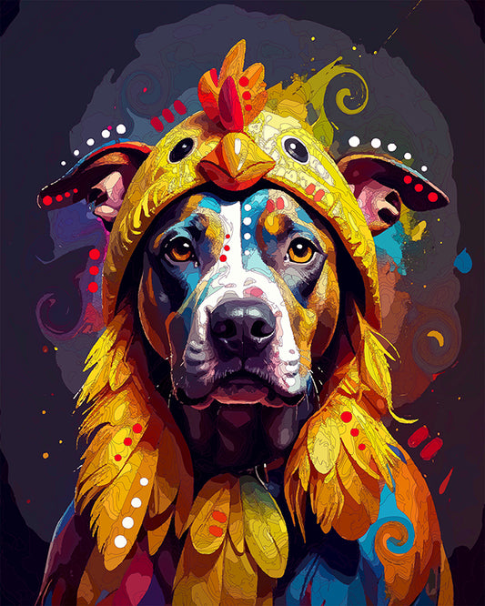 The Chicken Suit Pittie Mini Print (Ltd. Edition) (082125)