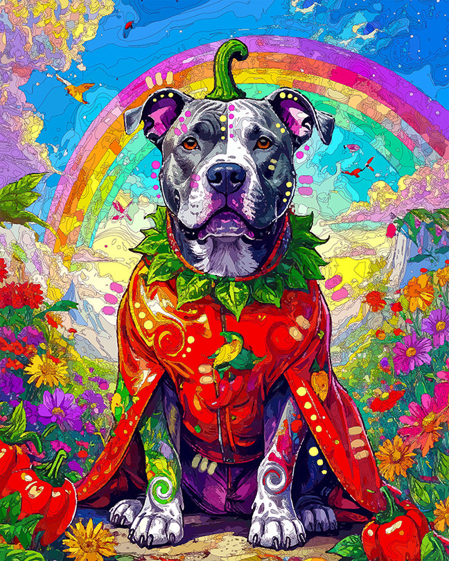 The Chili Pepper Pittie Mini Print (Ltd. Edition) (102125)