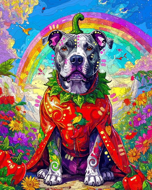 The Chili Pepper Pittie Mini Print (Ltd. Edition) (102125)