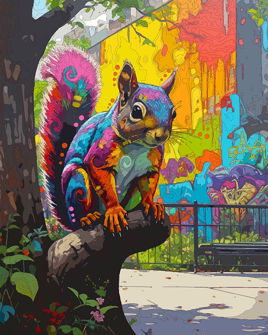 The City Park Squirrel Mini Print (Ltd. Edition) (082125)