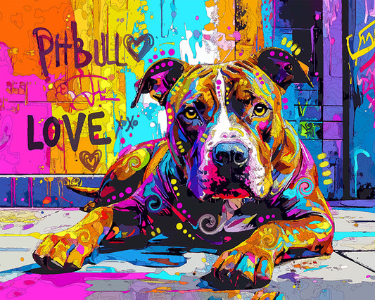 The City Wall Pittie Stare Mini Print (Ltd. Edition) (101525)