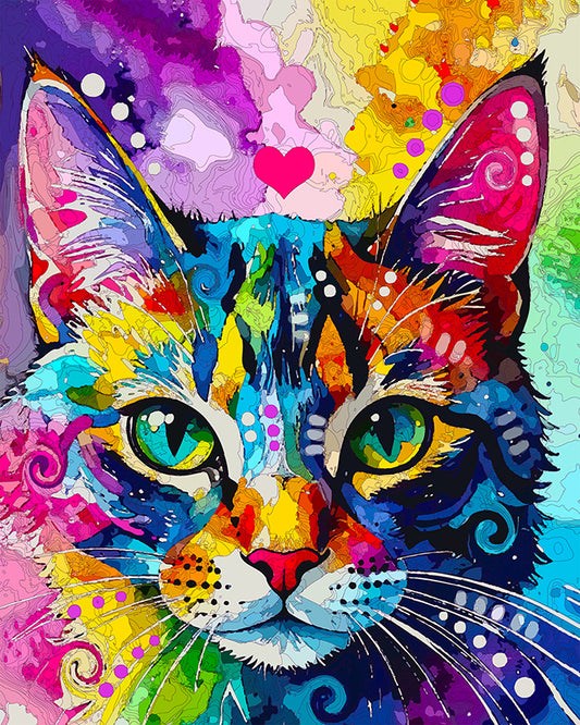The Close Up Watercolor Cat Mini Print (Ltd. Edition) (082525)