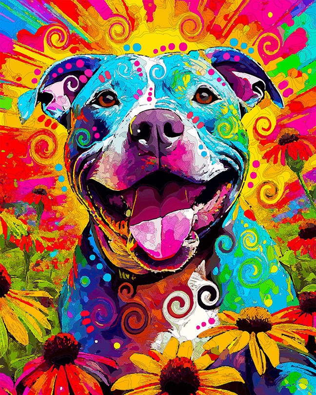 The Coneflower Garden SERIES Pittie Mini Print (Ltd. Edition) (083126)