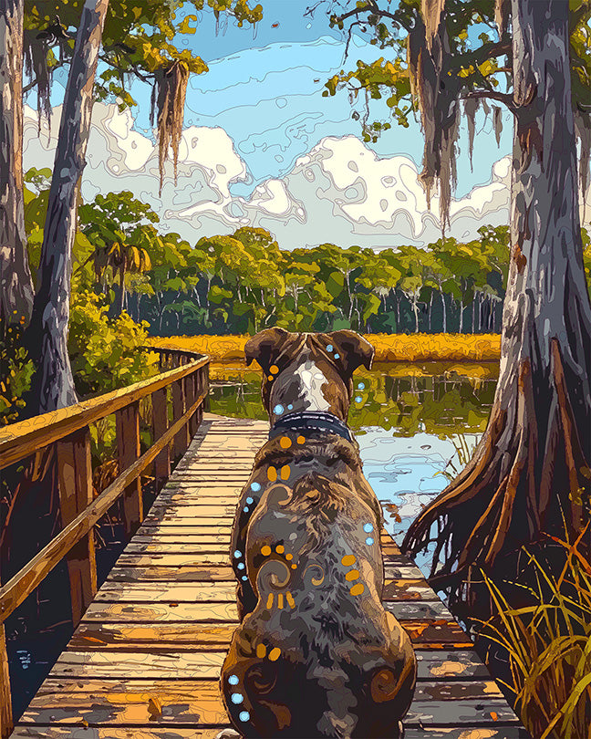 The Congaree View Pittie Mini Print (Ltd. Edition) (081826)