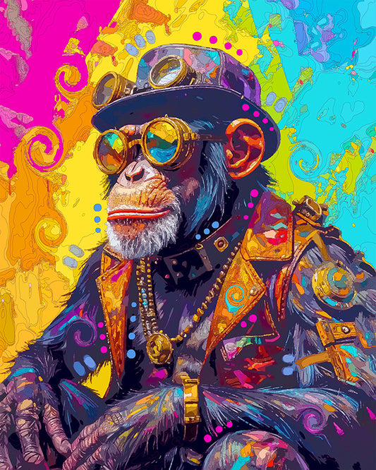 The Contemplating Steampunk Chimp Mini Print (Ltd. Edition) (101325)