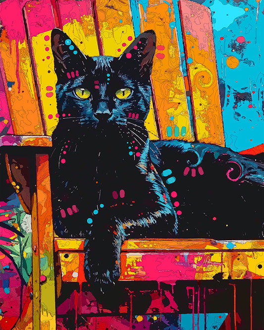 The Cool Adirondack Black Cat Mini Print (Ltd. Edition) (040326)