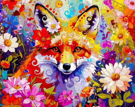 The Cool Flower Fox Mini Print (Ltd. Edition) (090525)