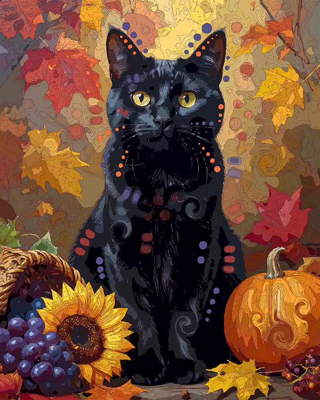 The Cornucopia Midnight Cat Mini Print (Ltd. Edition) (103125)